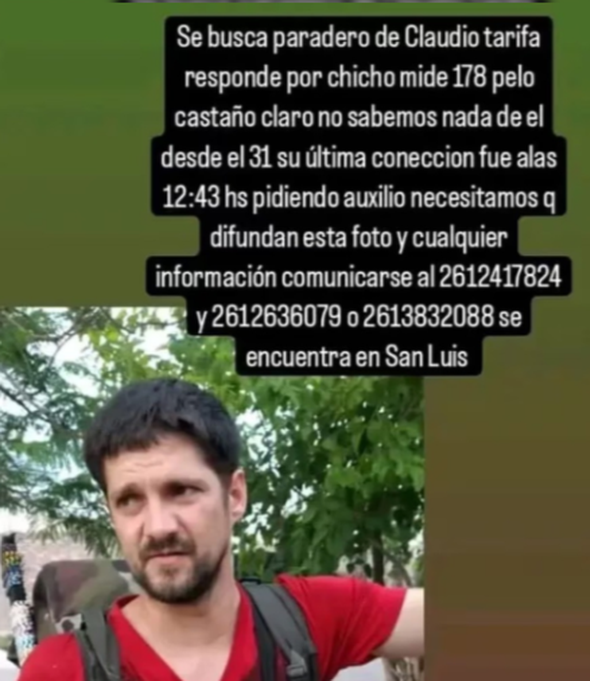 Los familiares realizaron un búsqueda intensiva a través de las redes sociales. Los familiares realizaron un búsqueda intensiva a través de las redes sociales.