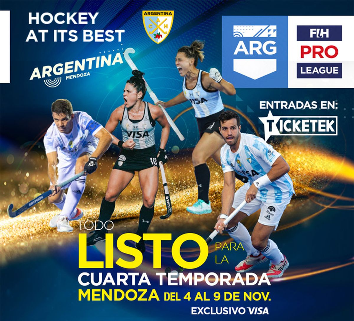 Las Leonas y Los Leones jugarán a cancha llena en Mendoza, por la Pro League.