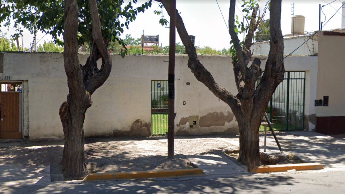 El lugar donde ocurrió el crimen en Guaymallén.