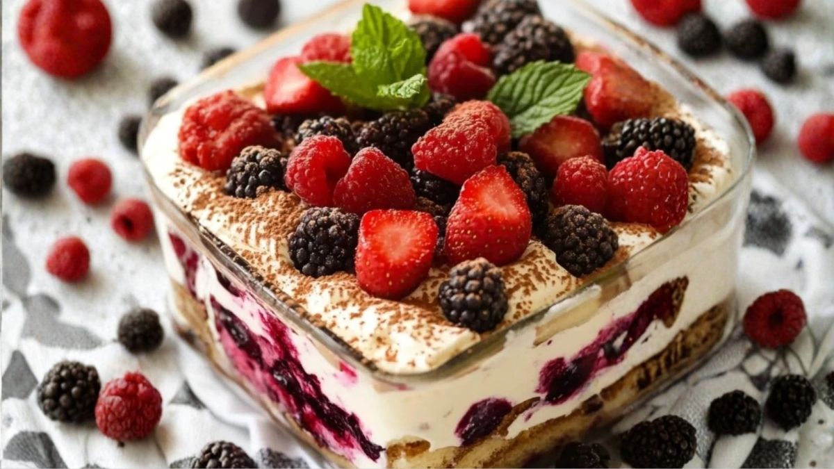 El tiramis&uacute; de frutos rojos es una reversi&oacute;n de la receta italiana tradicional, ideal para los d&iacute;as de verano.