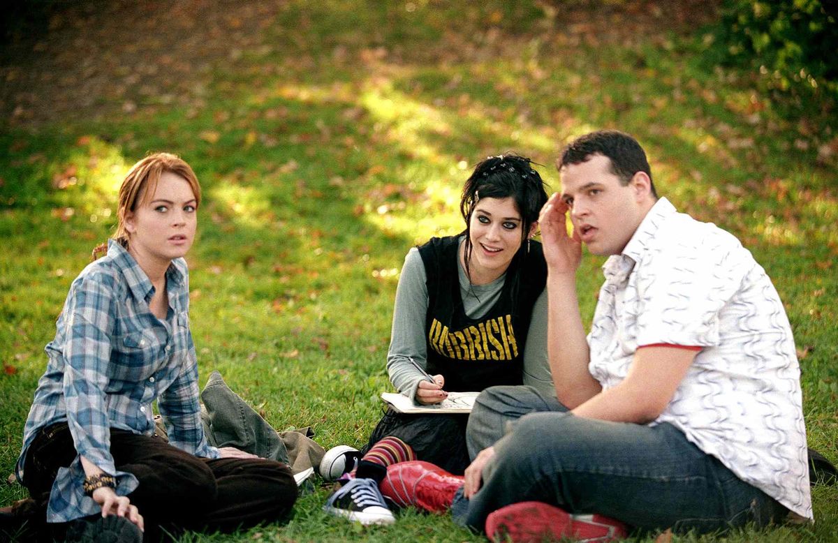 Lindsay Lohan, Lizzy Caplan y Daniel Franzese en "Mean Girls".&nbsp;