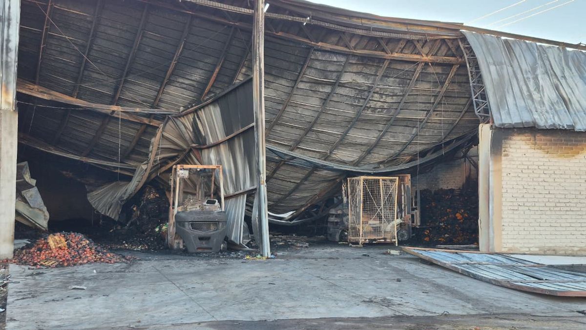 Seis galpones de la Feria de Guaymallén tuvieron pérdidas totales tras el incendio del sábado.