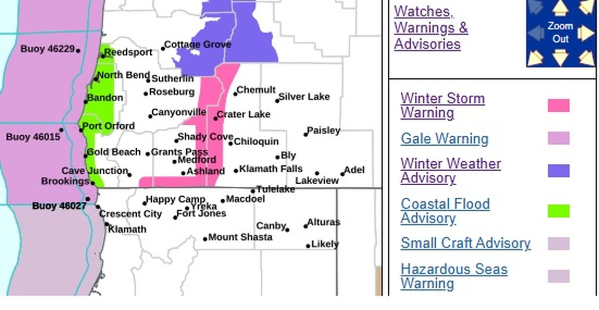 El área en rosado se encuentra en alerta por tormenta de nieve El área en rosado se encuentra en alerta por tormenta de nieve