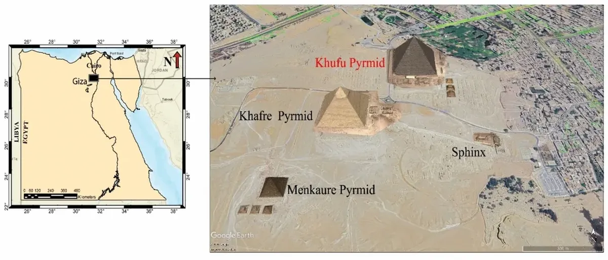 Las pirámides en Giza son monumentos milenarios. Las pirámides en Giza son monumentos milenarios.