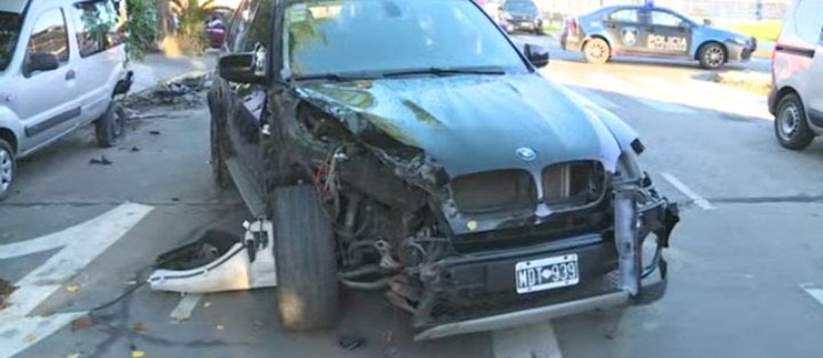 El auto de Rubén Canteros que protagonizó el accidente