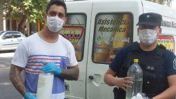 Coronavirus en Mendoza: un grupo de voluntarios apoya con insumos a la policía