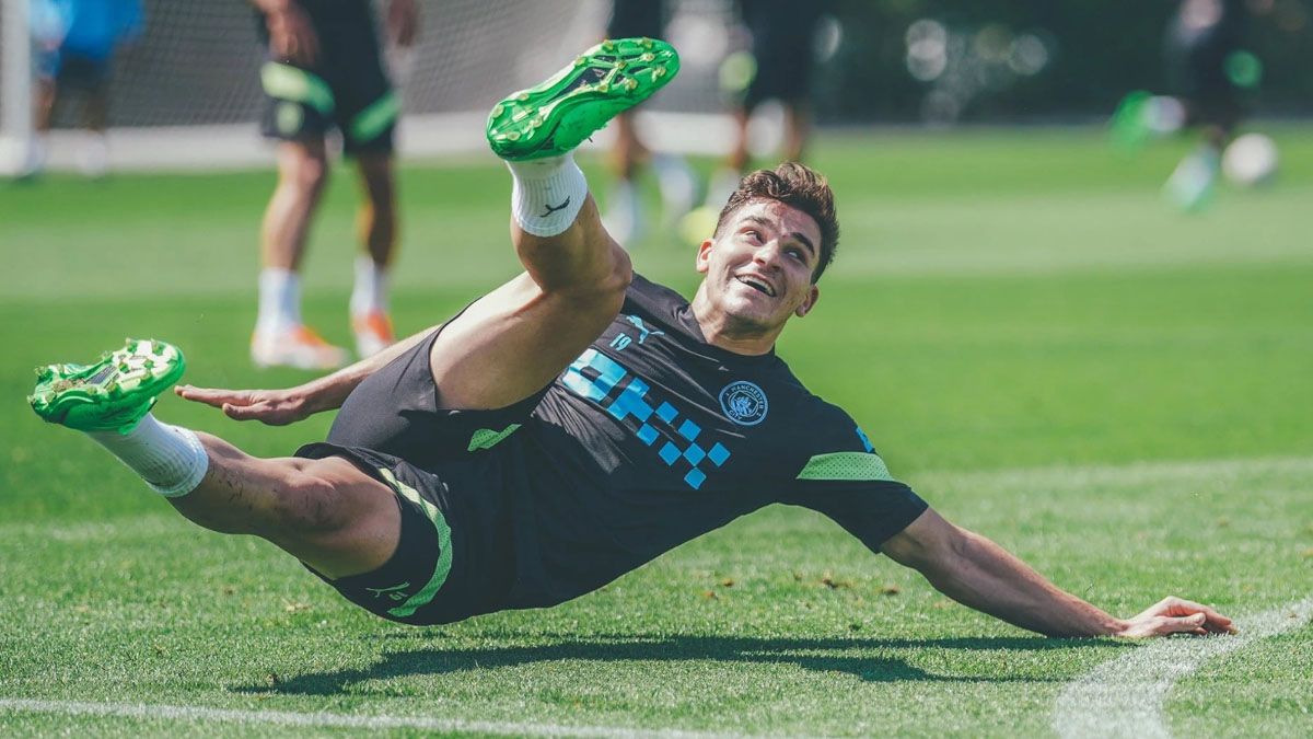 Julián Álvarez inició la pretemporada con el Manchester City