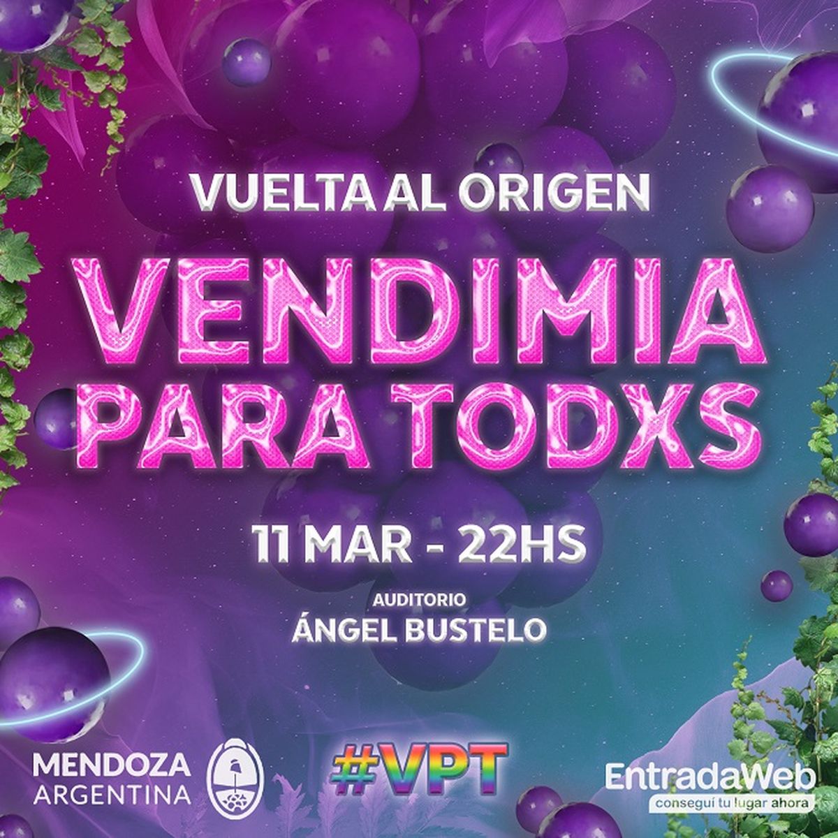 Vendimia para todxs es uno de los grandes eventos de la agenda vendimial de Mendoza