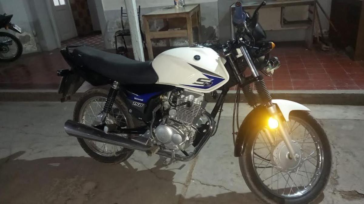 La moto robada fue recuperada.