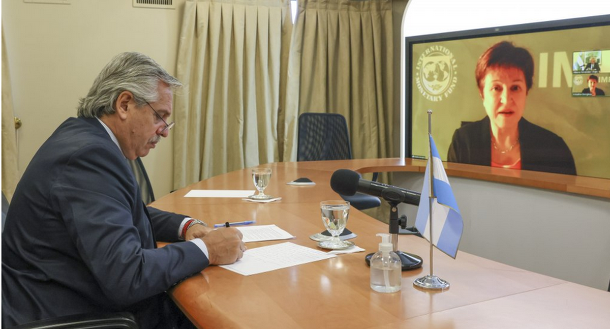 La llegada de Sergio Massa al Gobierno fue tema de conversación entre Alberto Fernández y la jefa del FMI.