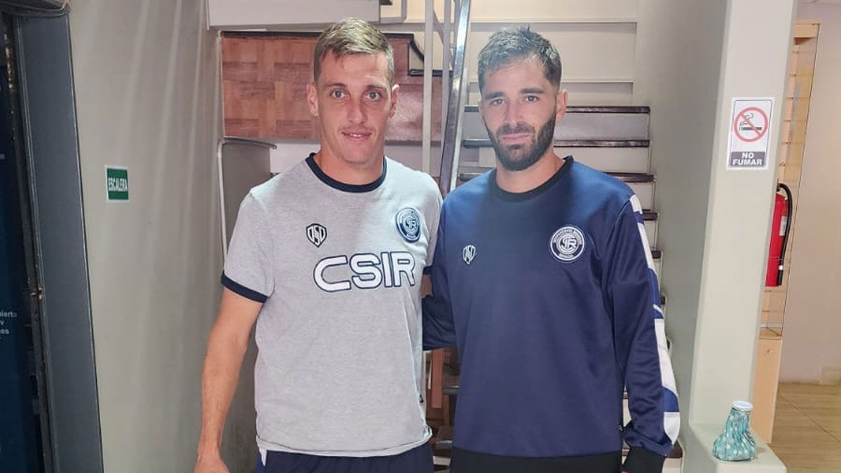 Mauro Maidana y Diego Tonetto, listos para el choque con Belgrano.