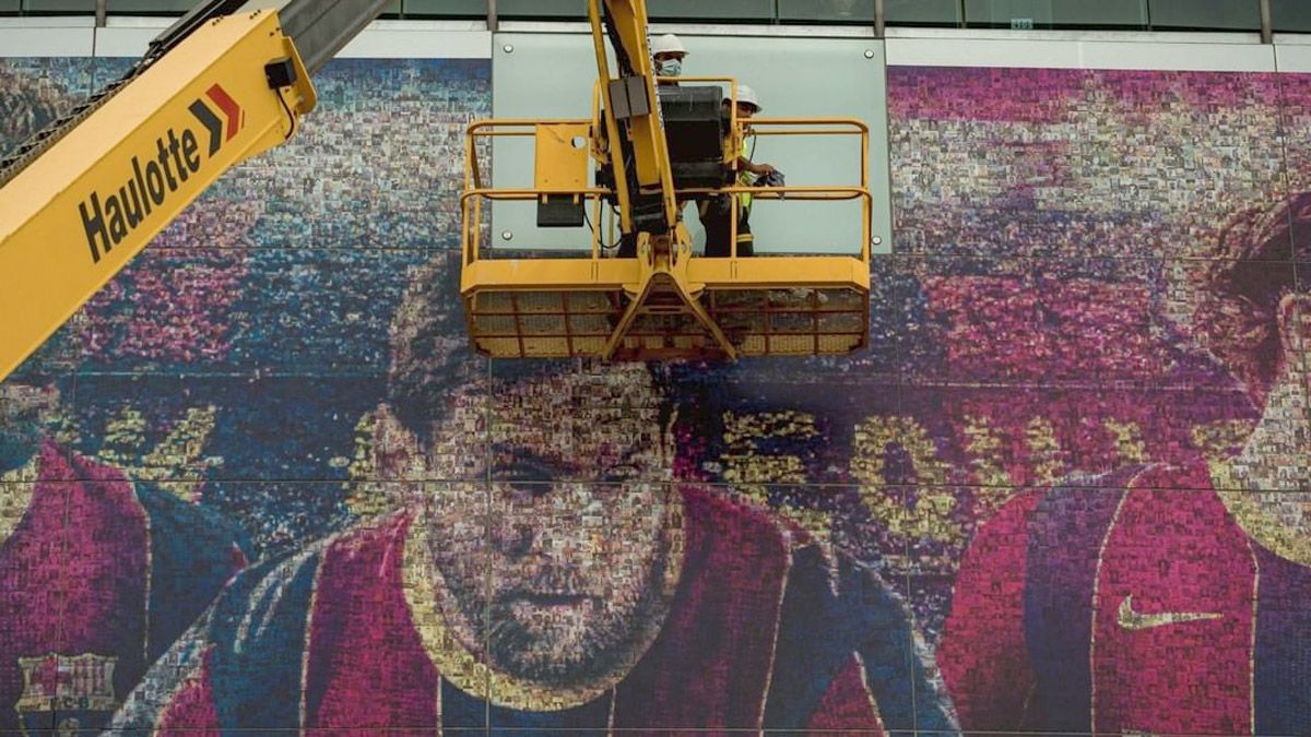 Barcelona eliminó los carteles de Messi del Camp Nou