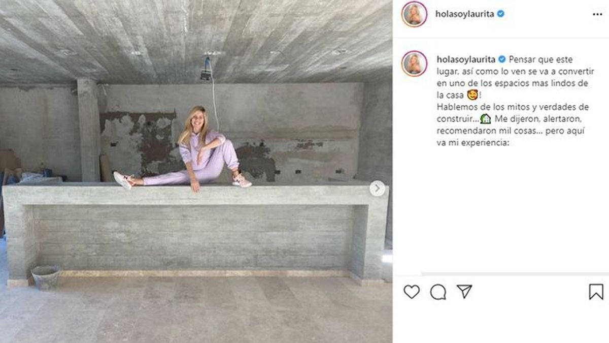 Laurita Fernández mostró la lujosa casa que se está construyendo