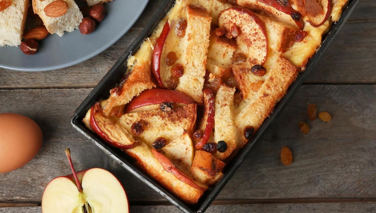 ¡Sin harinas y con frutas! La receta de budín de manzana que es un furor por sus beneficios