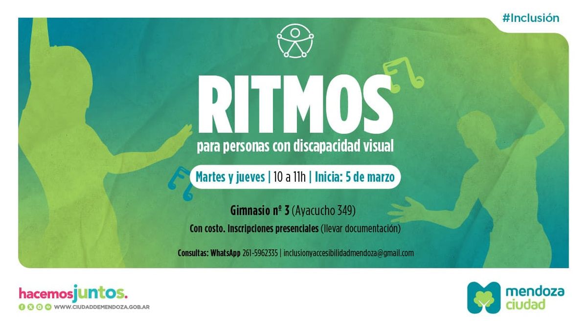 Ritmos para personas con discapacidad visual. Ritmos para personas con discapacidad visual.