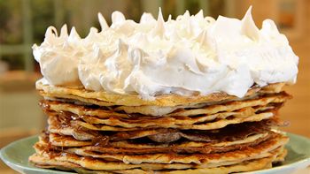 Torta Rogel de Maru botana: la receta con mucho dulce de leche y el truco para un merengue italiano perfecto Torta Rogel de Maru botana: la receta con mucho dulce de leche y el truco para un merengue italiano perfecto