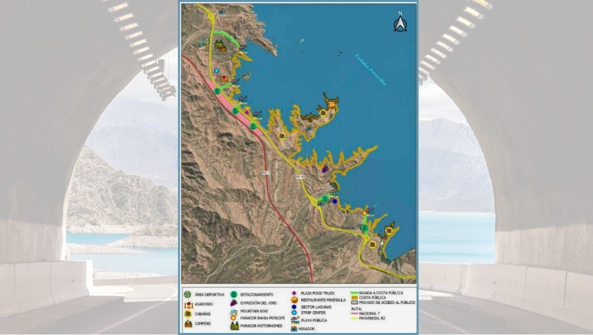La distribución del proyecto de Potrerillos Resort, con el acceso a seis playas públicas. La distribución del proyecto de Potrerillos Resort, con el acceso a seis playas públicas.