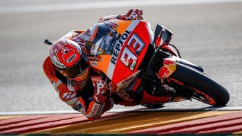 Márquez marcó la pole en Aragón