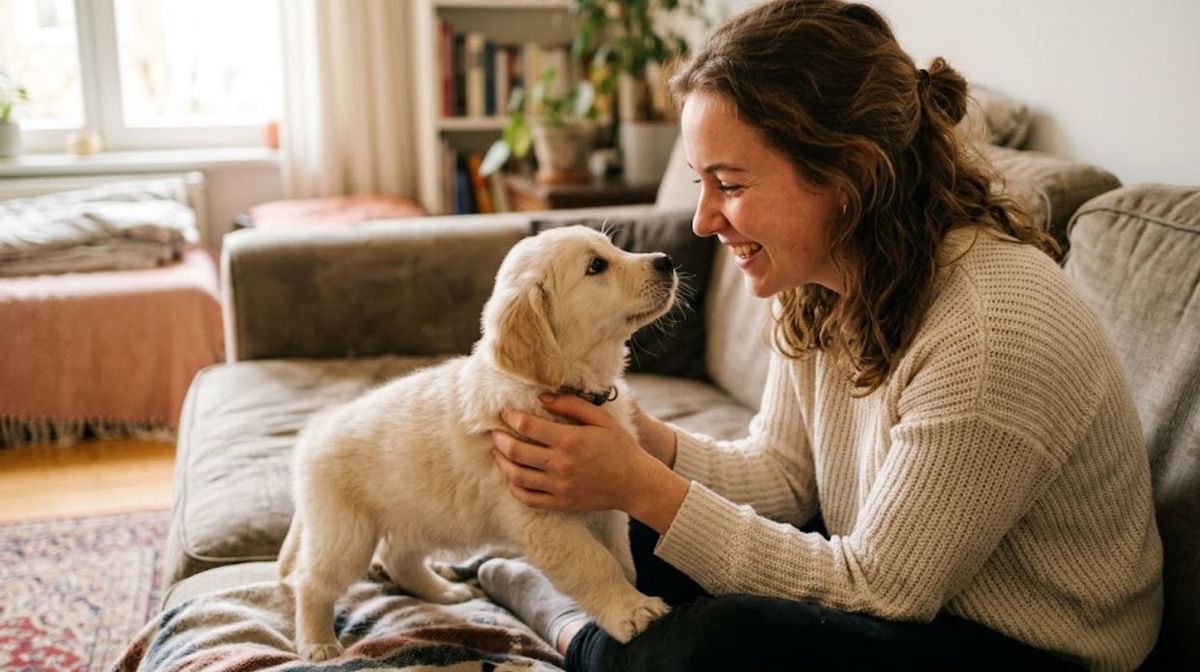 Investigadores descubrieron que los perros procesan de forma distinta las expresiones faciales humanas. Imagen ilustrativa generada con Gemini.&nbsp;