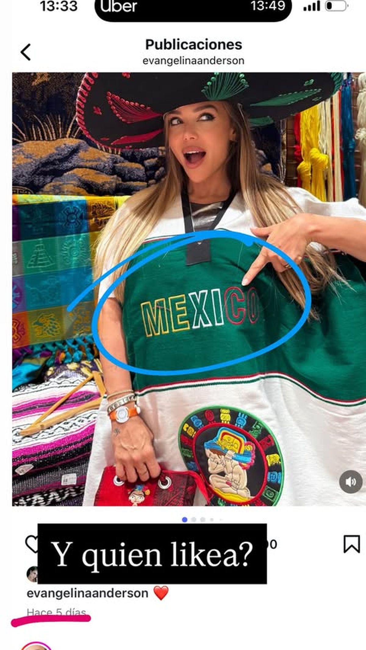 Los likes de Juan José Purata a Evangelina Anderson. Los likes de Juan José Purata a Evangelina Anderson.