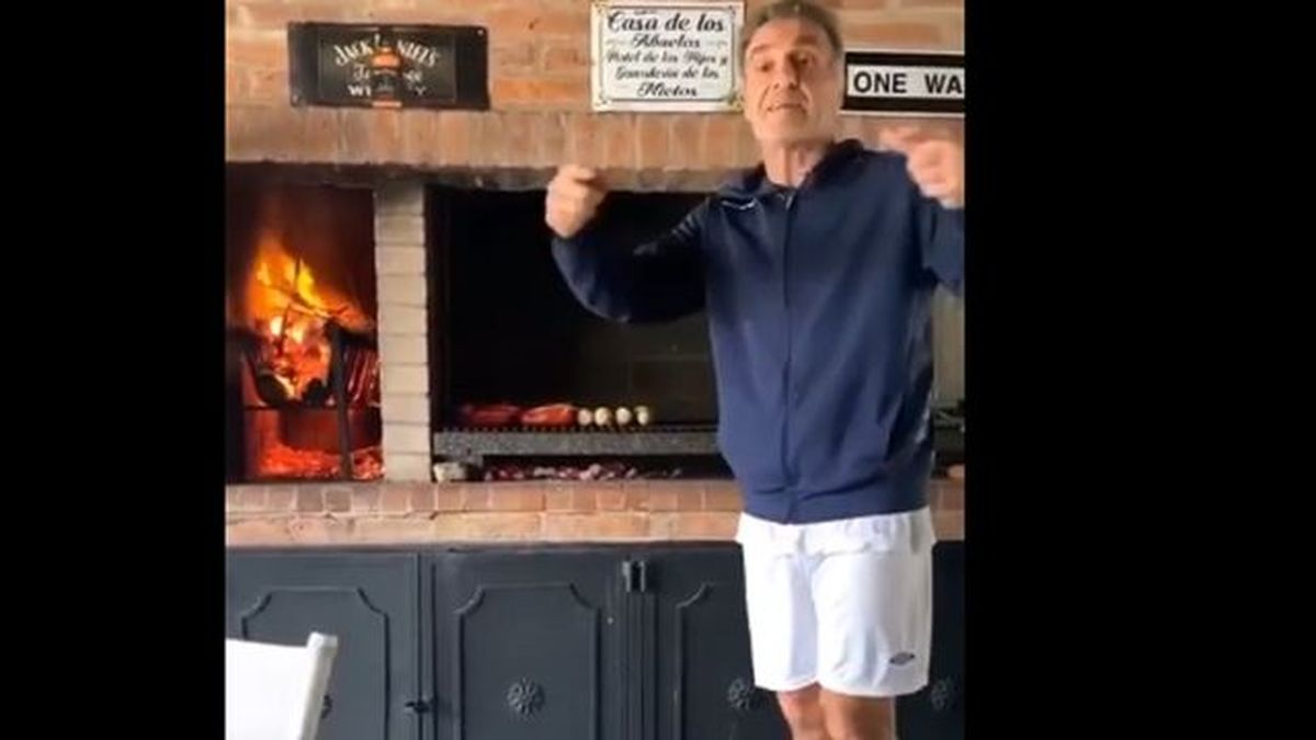 Oscar Ruggeri mostró el asado vegetariano para su familia y le dijeron