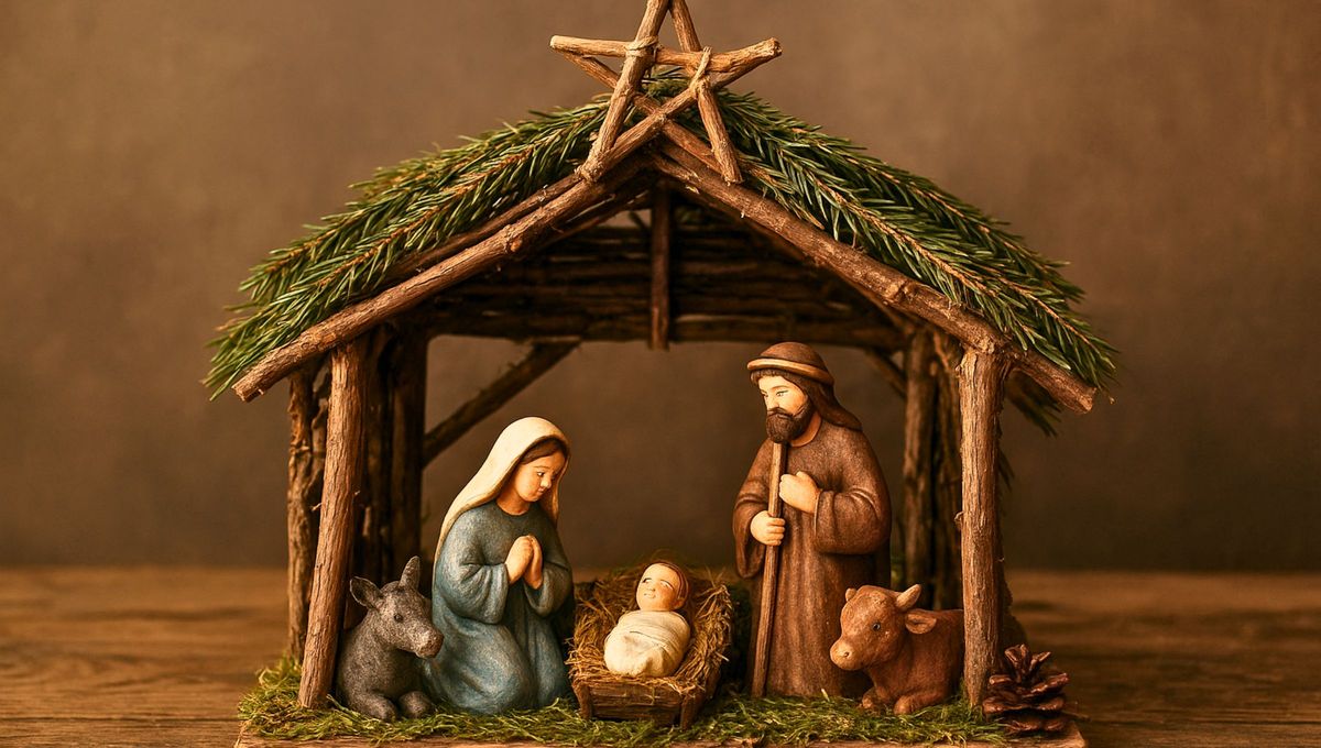 Juntá las ramas caídas de los árboles y haz este hermoso pesebre para Navidad