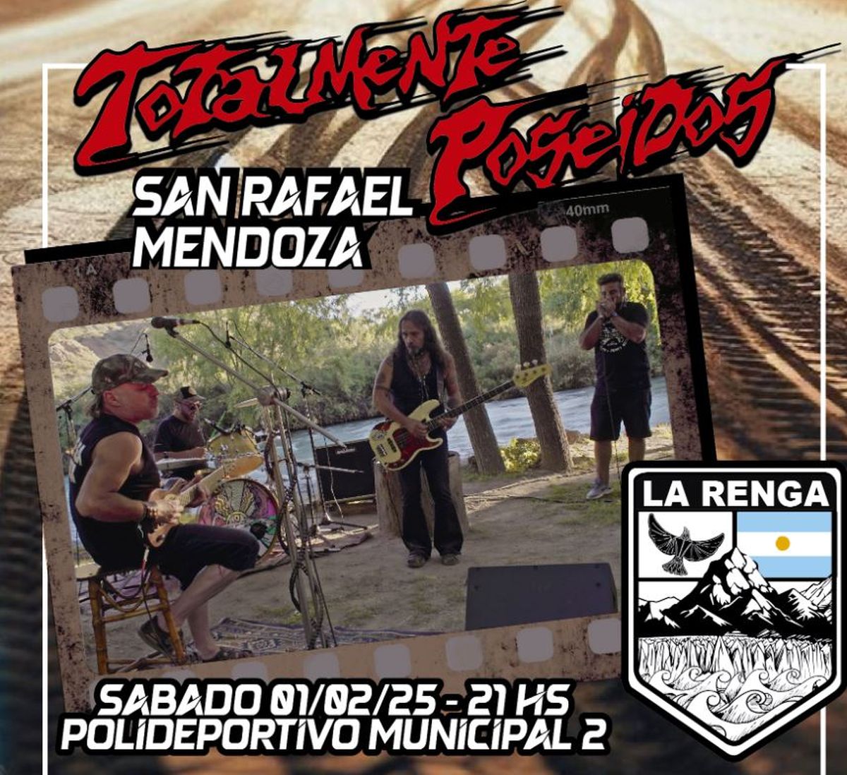 El afiche que promociona la presentación de La Renga en San Rafael. El afiche que promociona la presentación de La Renga en San Rafael.