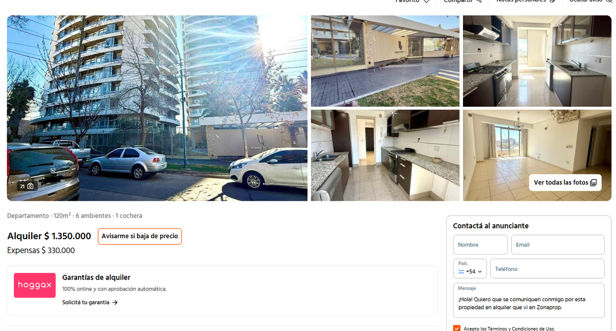 Los alquileres de departamentos van desde los $430.000 hasta el $1.350.000, aunque se suman las expensas en algunos casos Los alquileres de departamentos van desde los $430.000 hasta el $1.350.000, aunque se suman las expensas en algunos casos