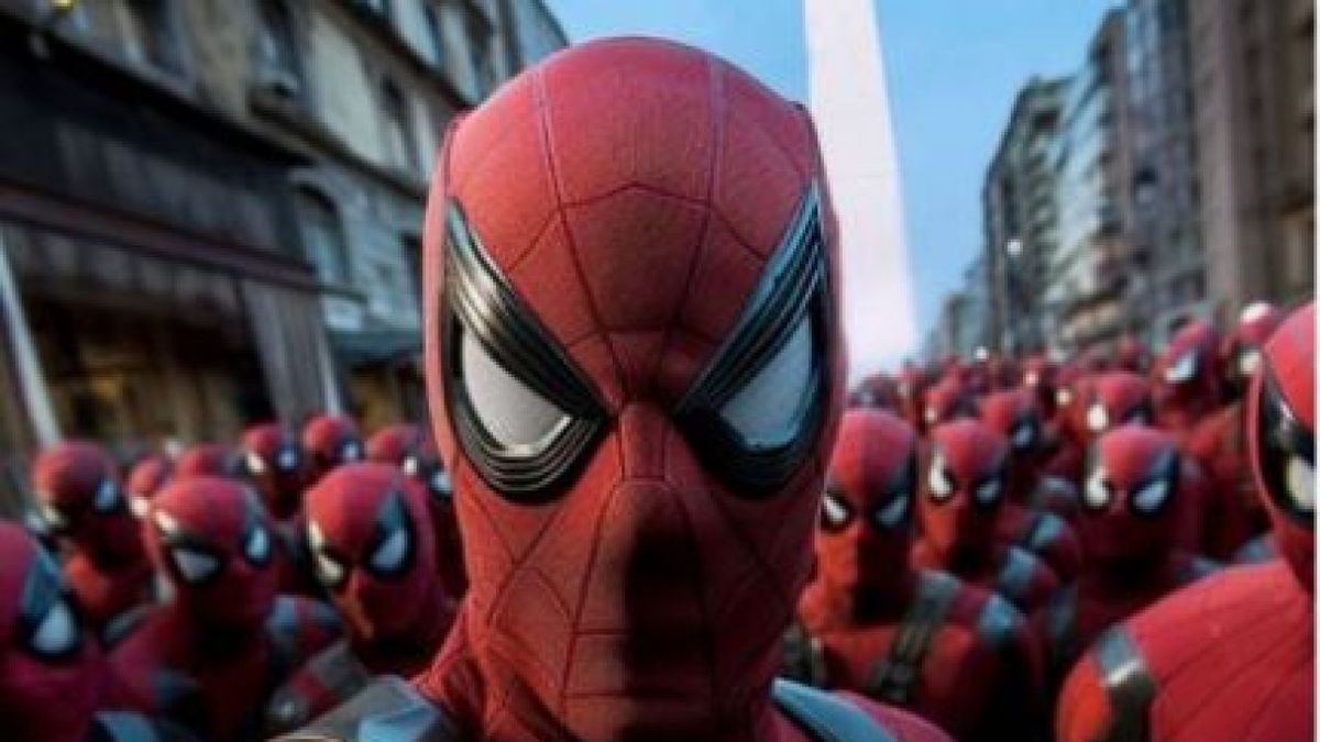 Batieron el récord. Los Spiderman argentinos rompieron el récord Guinness en el Obelisco.