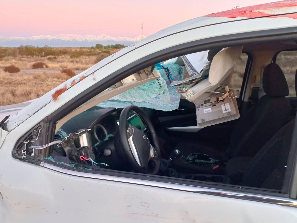Impactante accidente en la Ruta 40. (Matías Pascualetti/Nihuil).