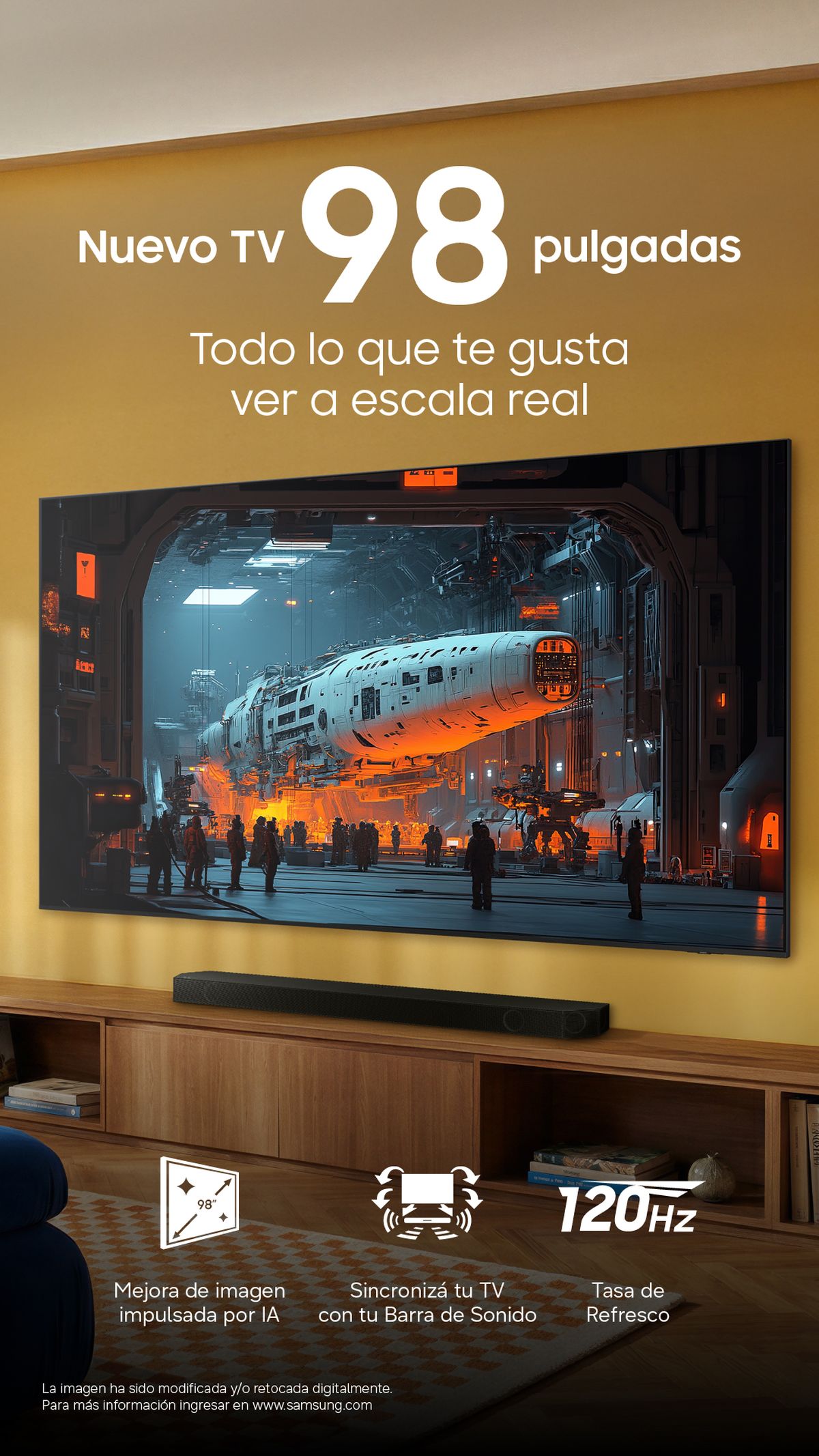 Samsung ofrece un televisor con tecnolog&iacute;a de &uacute;ltima generaci&oacute;n.