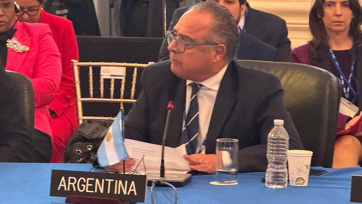 Carlos Cherniak, futuro embajador argentino en la OEA, expuso en la Asamblea General para pedir la liberación del gendarme argentino Nahuel Gallo. Carlos Cherniak, futuro embajador argentino en la OEA, expuso en la Asamblea General para pedir la liberación del gendarme argentino Nahuel Gallo.