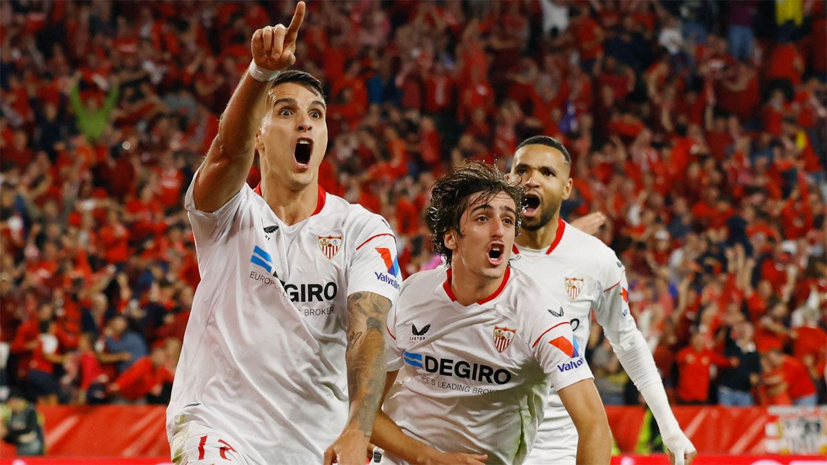 Erik Lamela anotó uno de los goles del triunfo de Sevilla ante Juventus.
