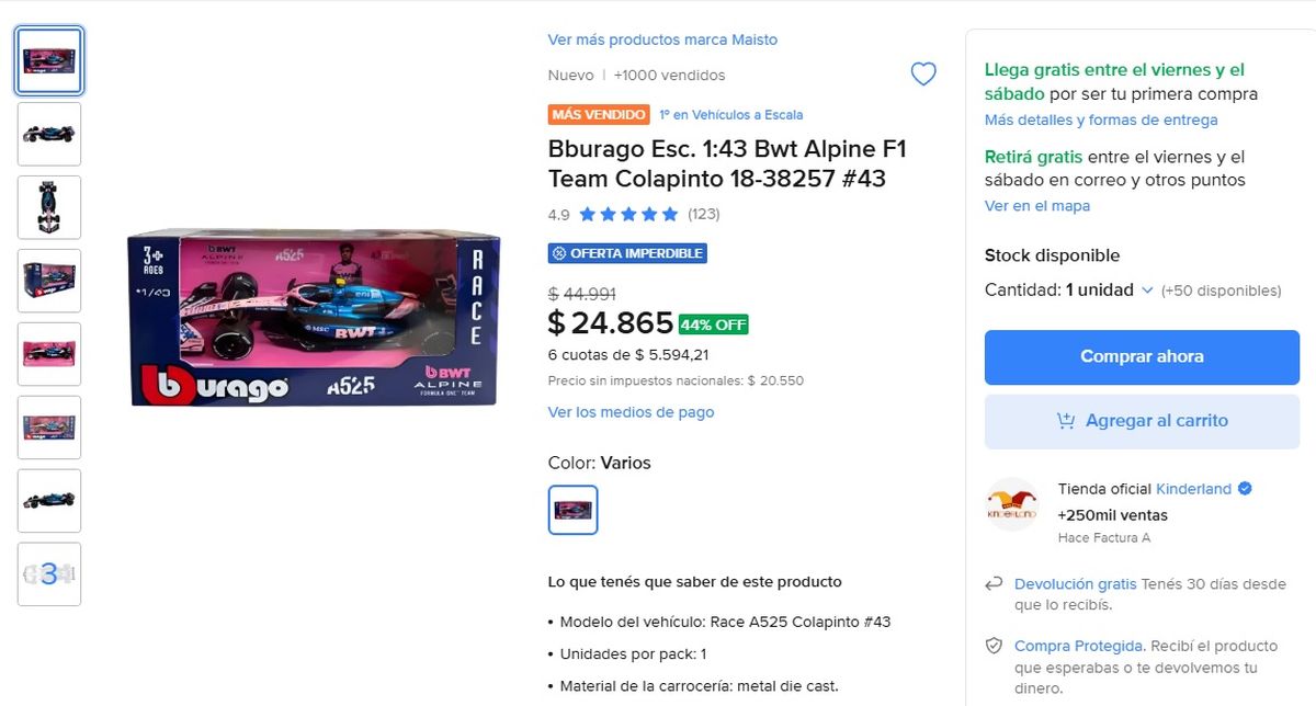 Esta oferta es una de las mejores en las últimas horas del Hot Sale. Imagen: captura de pantalla Esta oferta es una de las mejores en las últimas horas del Hot Sale. Imagen: captura de pantalla
