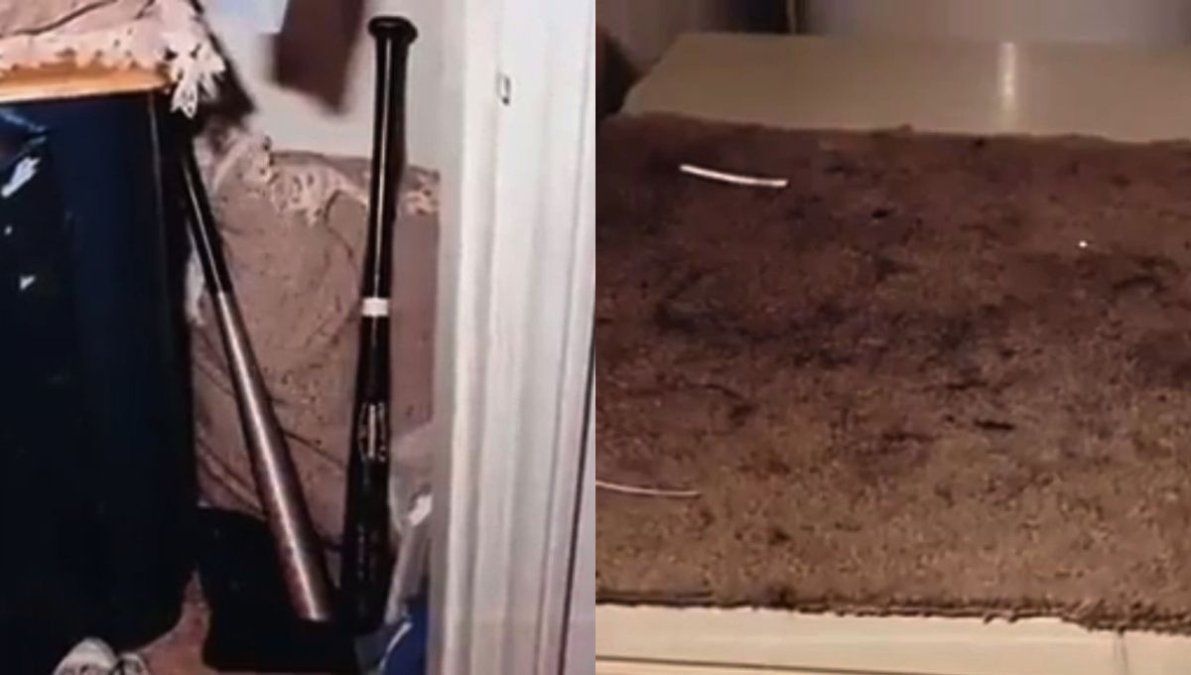 El bate y la alfombra que complicaron a la mujer por el crimen