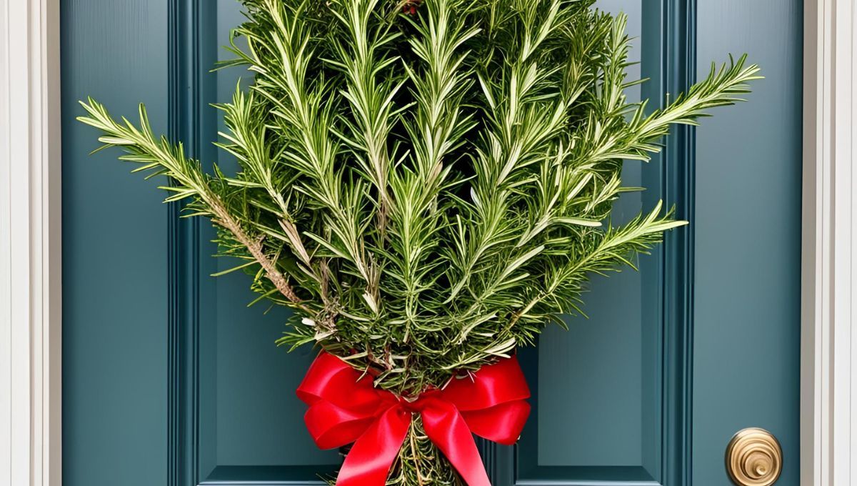 Por qué se pone una planta de romero con cinta roja en la puerta de las casas y para qué sirve