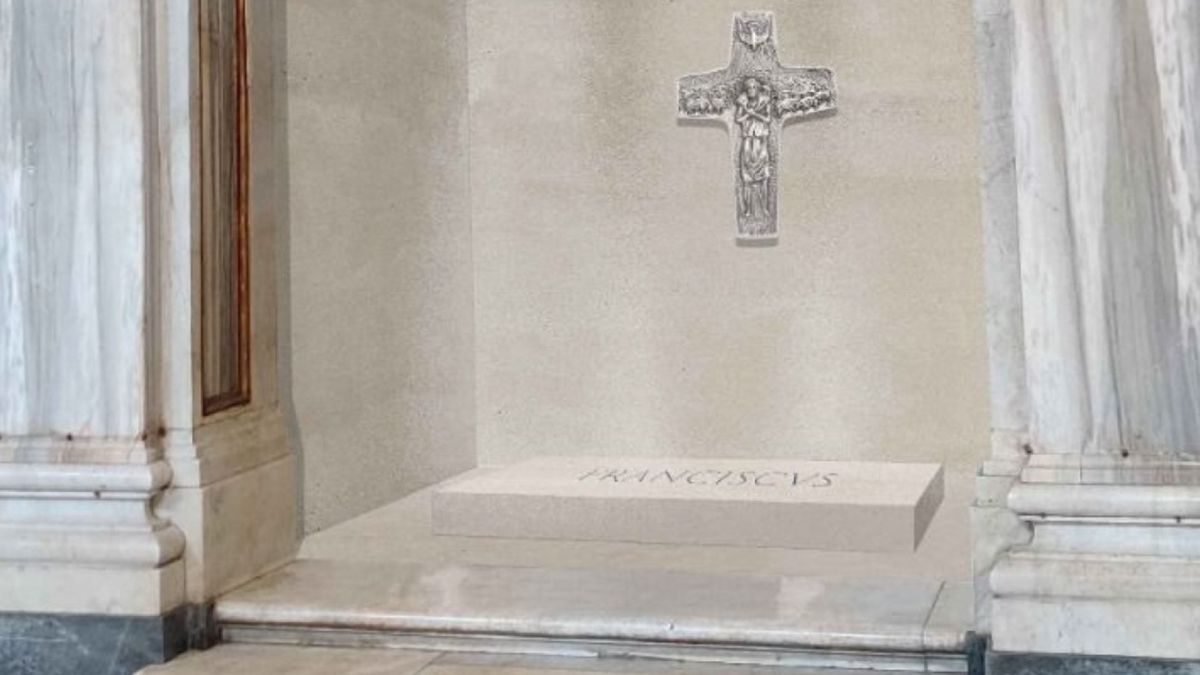 La tumba en la que el Papa argentino va a descansar en la basílica de Santa María La Mayor, fuera del Vaticano La tumba en la que el Papa argentino va a descansar en la basílica de Santa María La Mayor, fuera del Vaticano