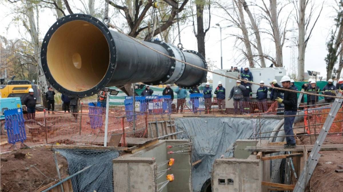 Por la instalación de un nuevo caudalímetro en la planta potabilizadora Potrerillos