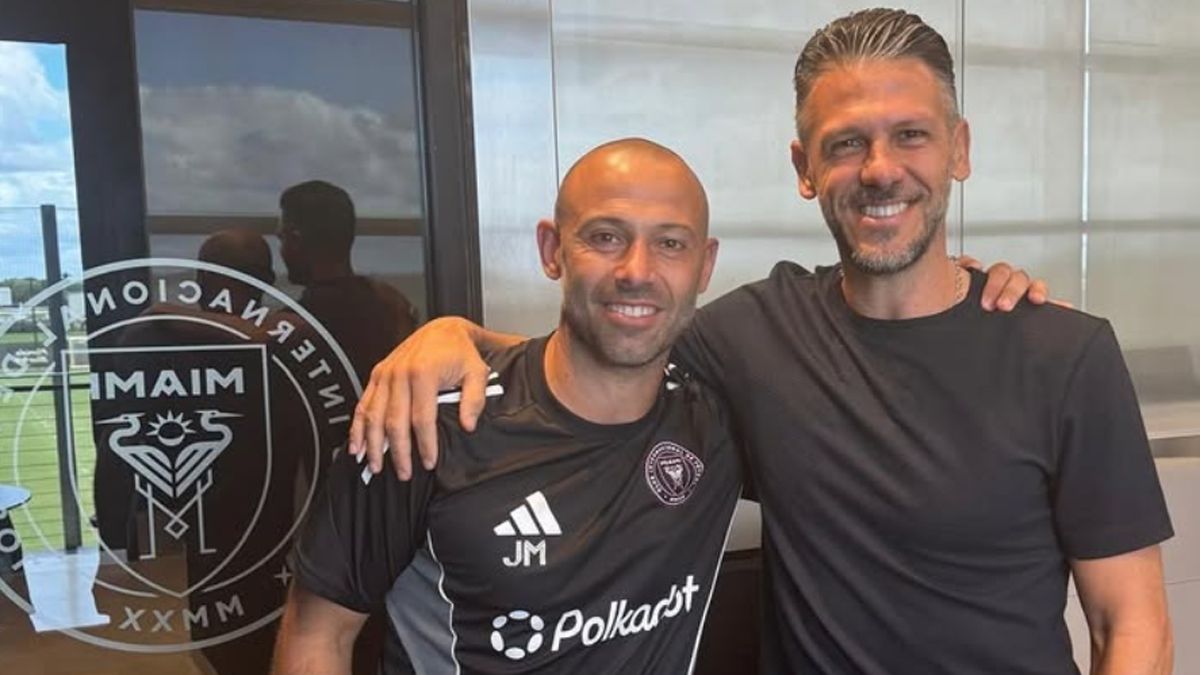 Mart&iacute;n Demichelis estuvo en Miami y visit&oacute; a Javier Mascherano en el Inter.