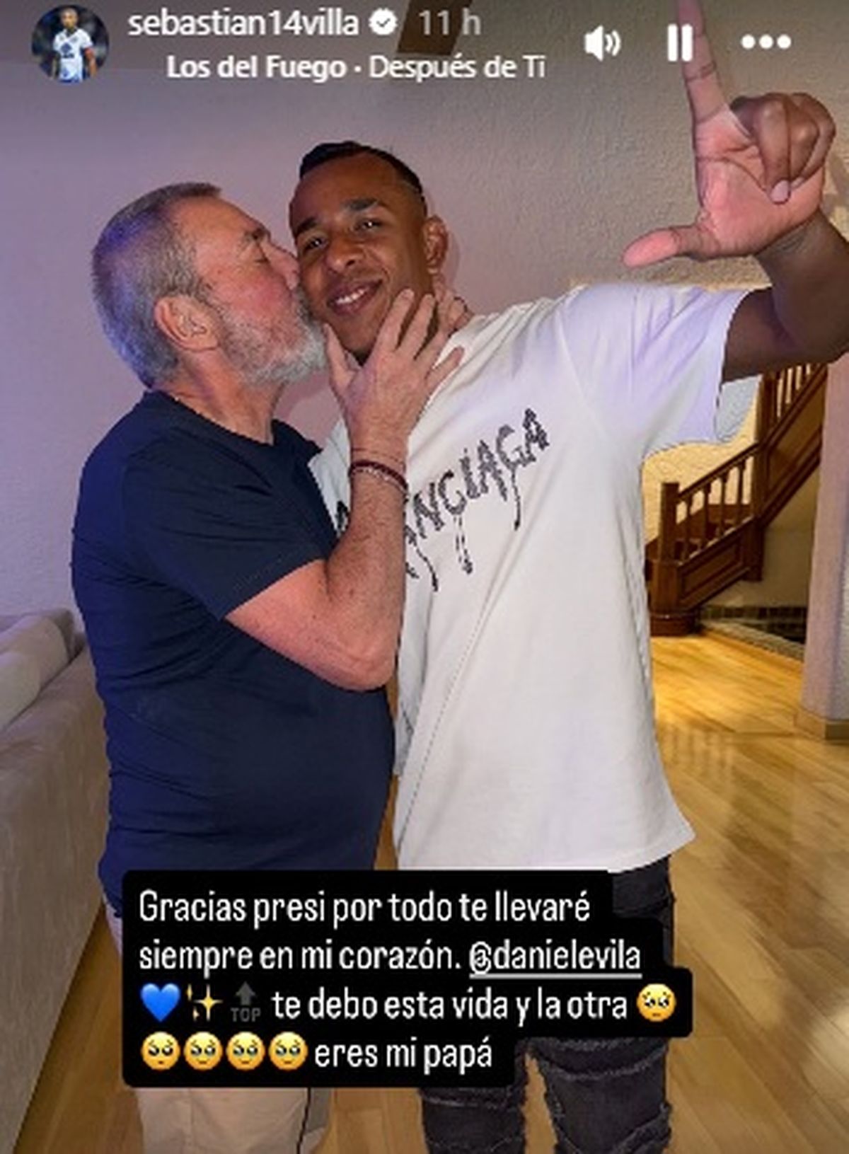 El emotivo posteo que Sebasti&aacute;n Villa le dedic&oacute; a Daniel Vila.
