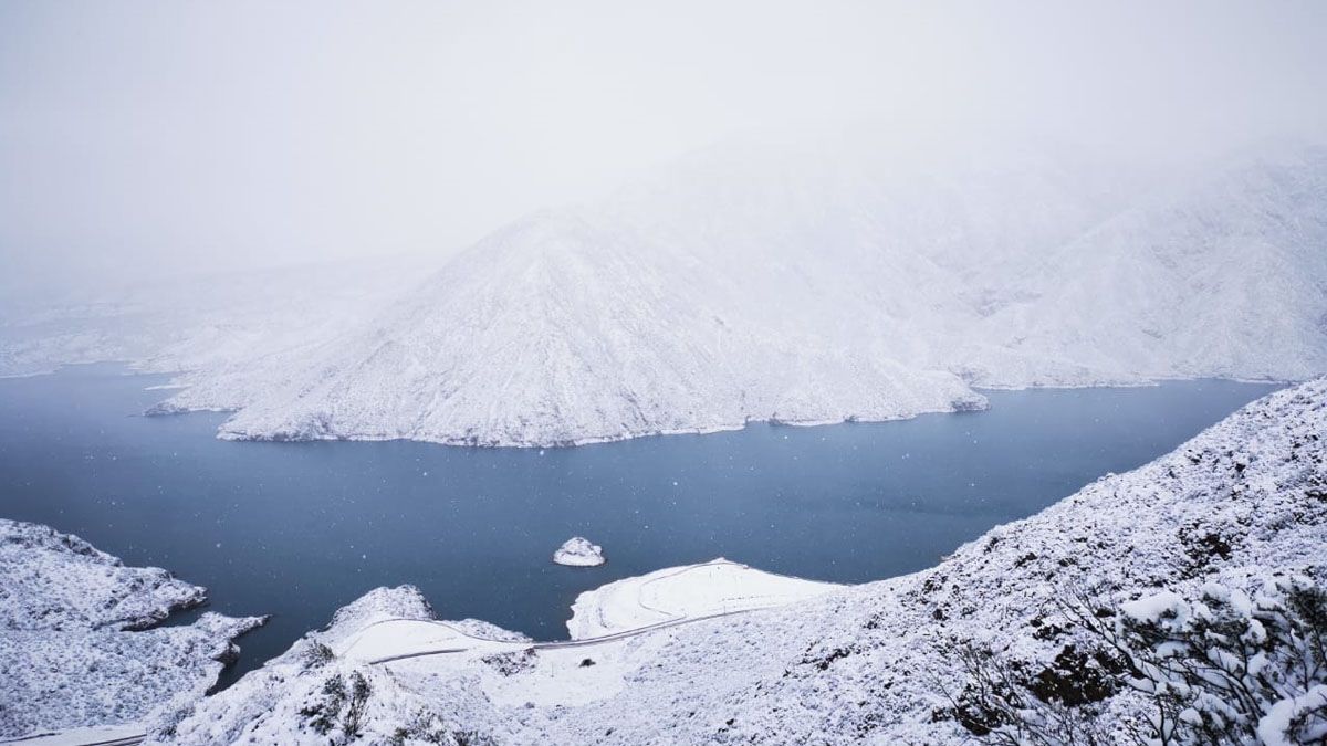 La última nevada en Mendoza que generó paisajes increíbles en Cacheuta y Potrerillos