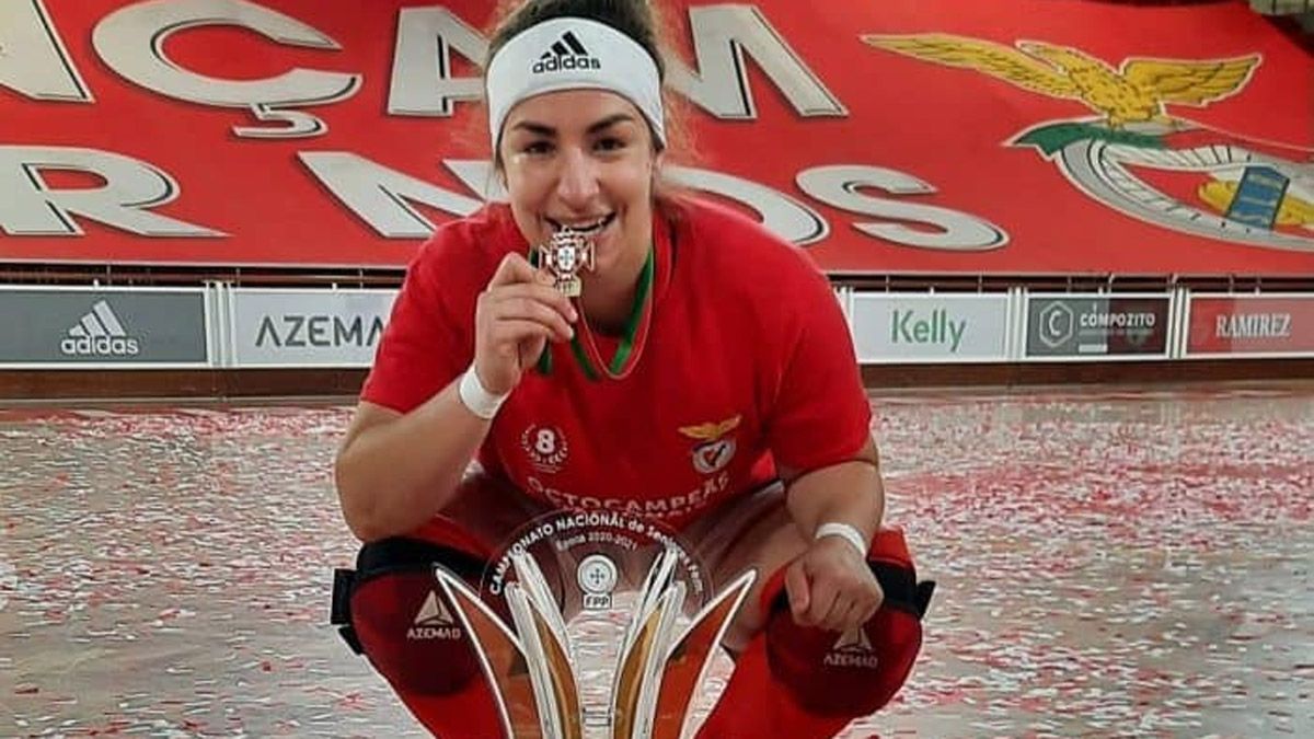Agustina Fernández, flamante campeona con el Benfica