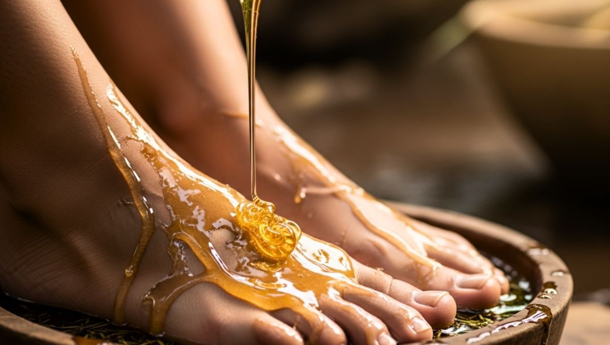 Lavarse los pies con miel puede darte grandes beneficios, y los mismos van más allá de la limpieza