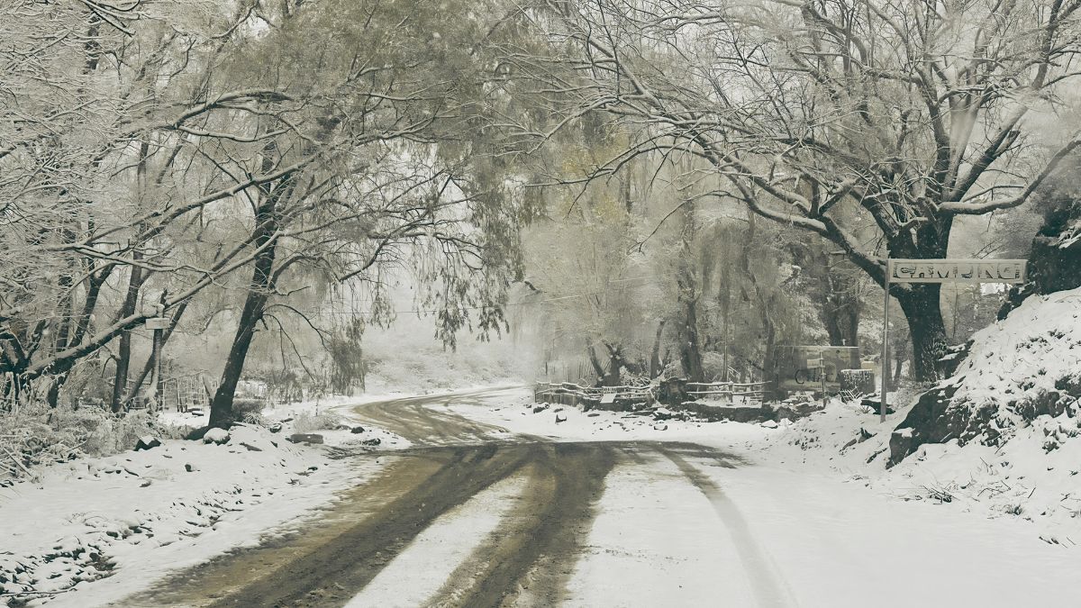 Así se veía la zona de Vallecitos, en la cordillera mendocina en la mañana de este sábado 16 de mayo.&nbsp;