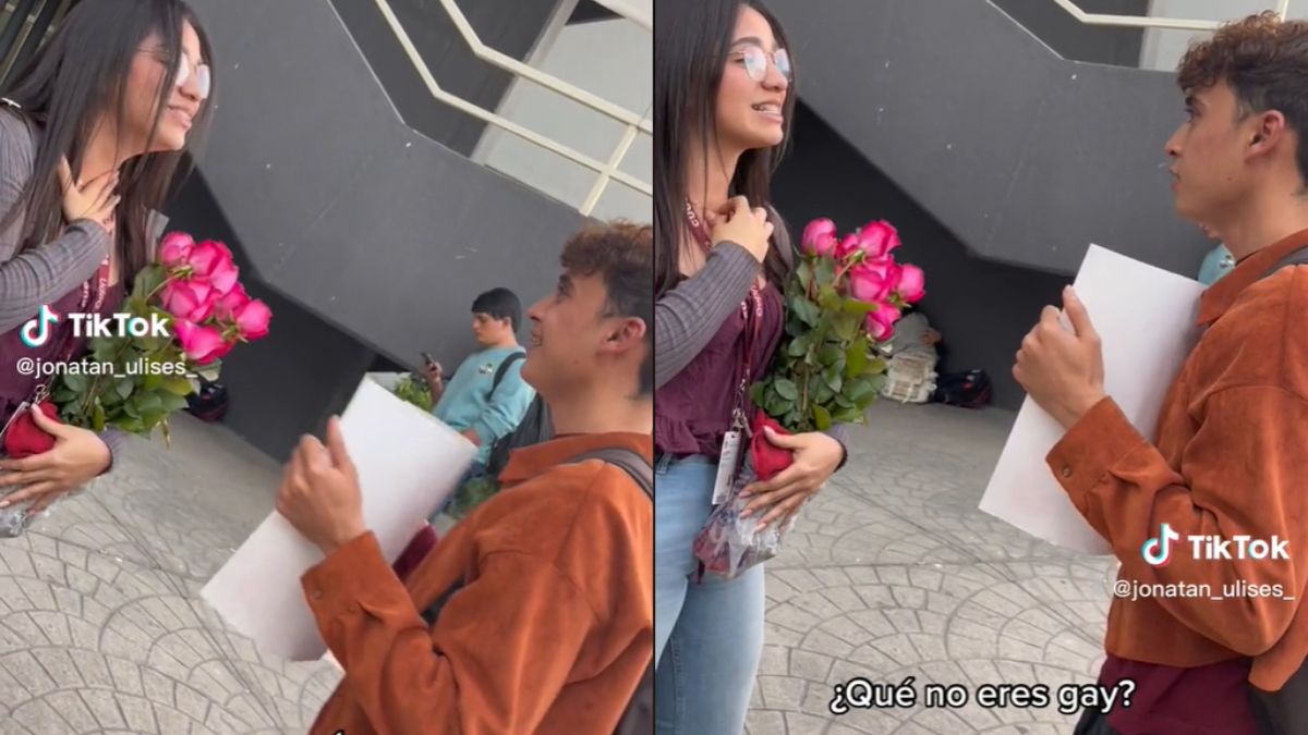 Se le declaró a su enamorada pero recibió una respuesta que nadie esperaba y terminó haciendose viral en Tiktok