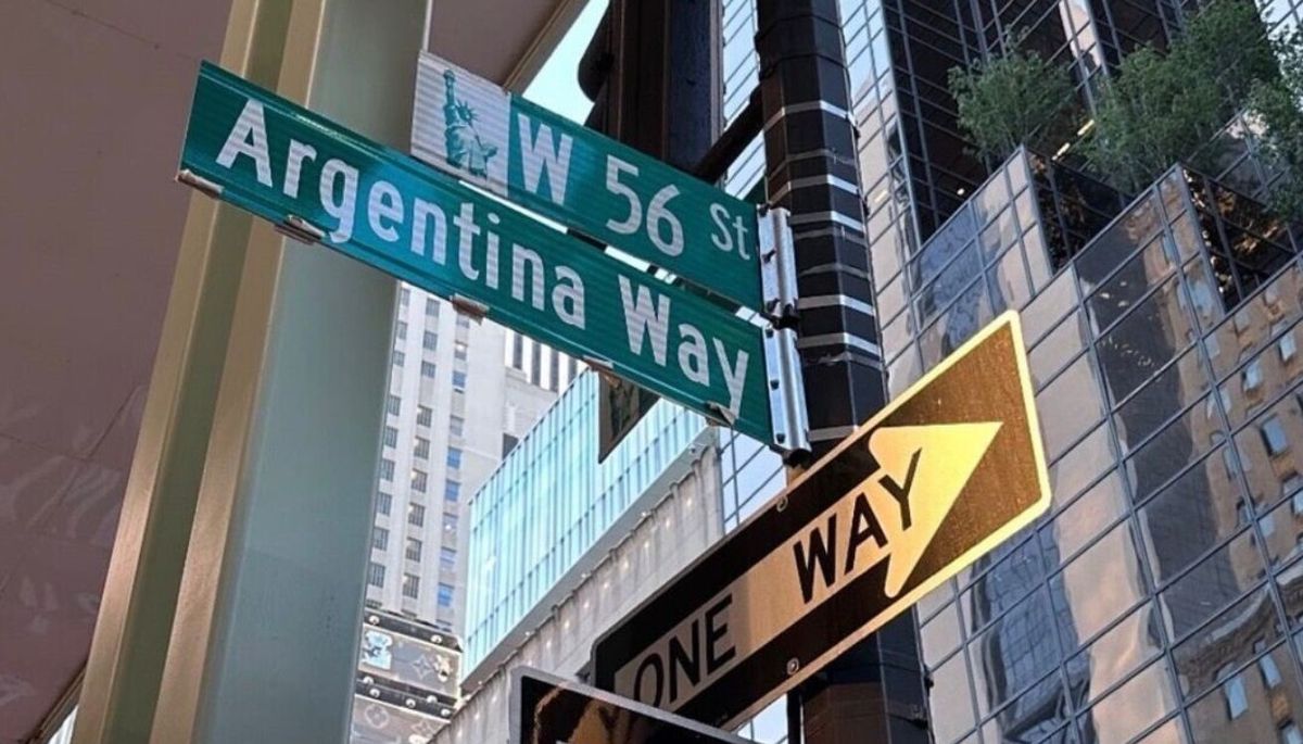 Argentina tiene su propia calle en Nueva York. Imagen: Consulado de Argentina.