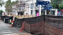 El corte en calles San Martín e Hipólito Yrigoyen comenzó este lunes 12 de octubre y se podría extender por 45 días. El corte en calles San Martín e Hipólito Yrigoyen comenzó este lunes 12 de octubre y se podría extender por 45 días.