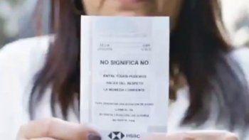 Publicidad bancaria con un particular mensaje: 