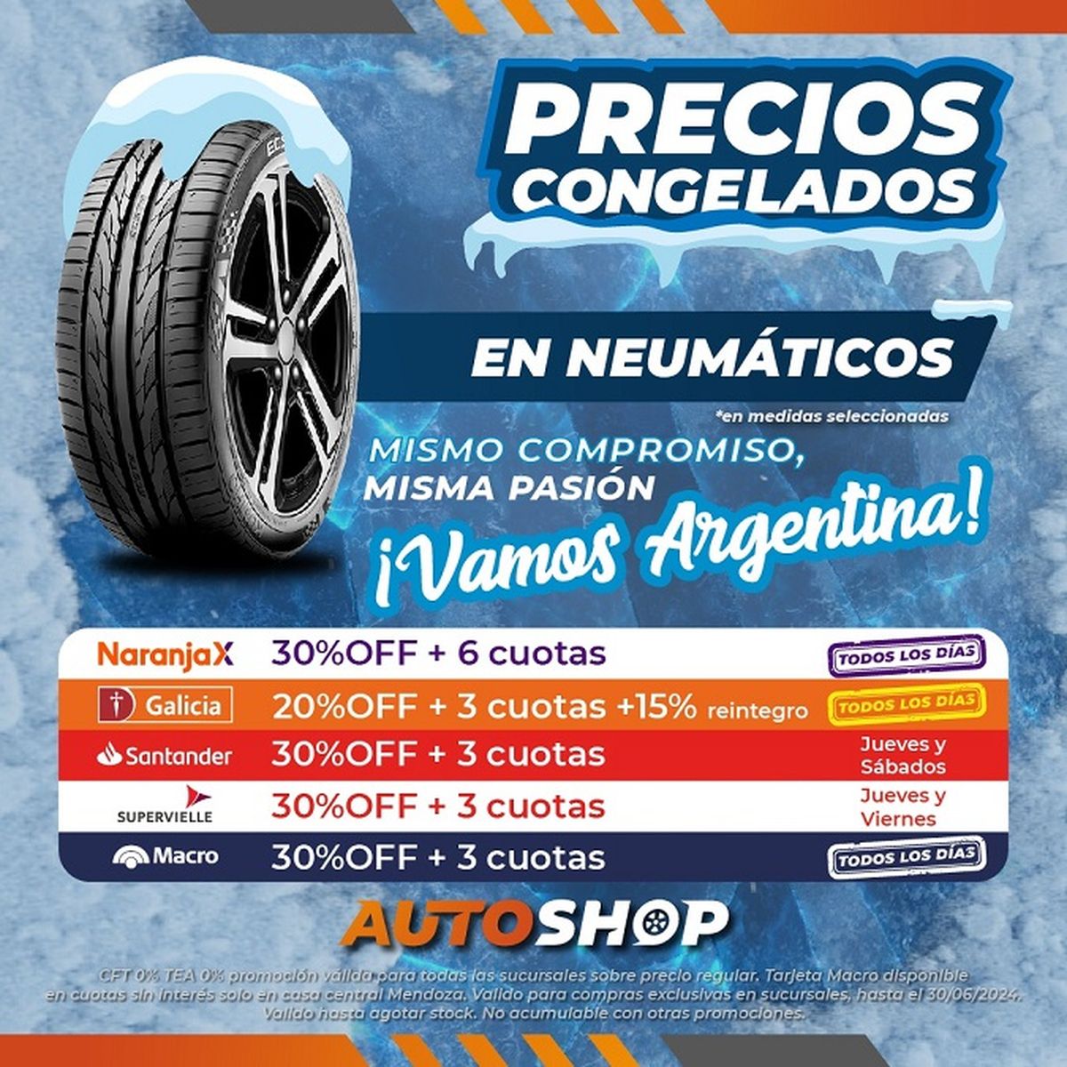 Desde el 20 de junio hasta el 14 de julio de 2024, renová los neumáticos de tu vehículo y buscá los productos que necesitás, a precios inigualables. Desde el 20 de junio hasta el 14 de julio de 2024, renová los neumáticos de tu vehículo y buscá los productos que necesitás, a precios inigualables.