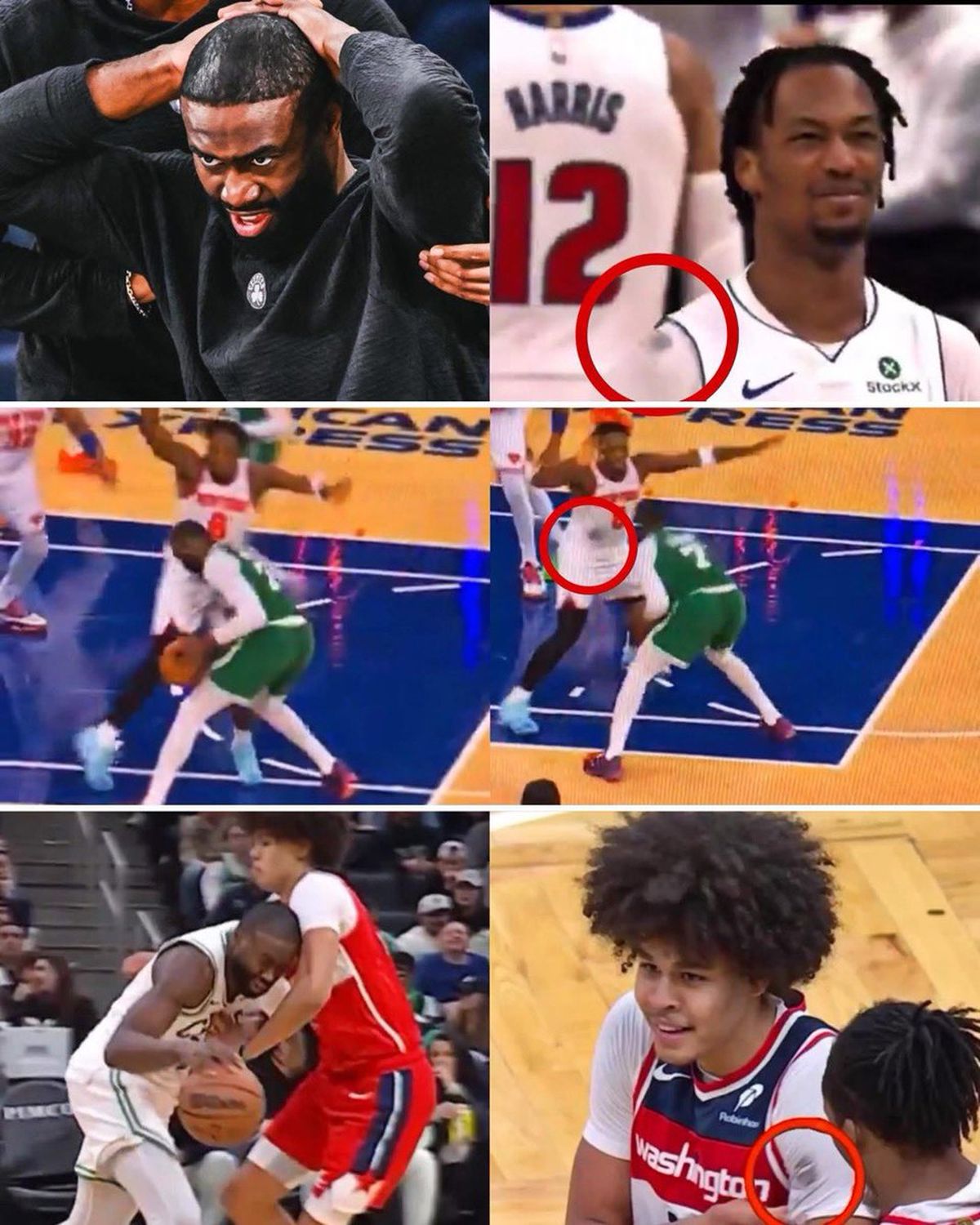 Las camisetas en las NBA aparec&iacute;an con manchas negras.